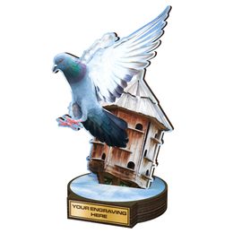 Grove Pigeon Racing Real Wood Trophy
