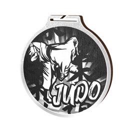 Habitat Classic Judo Silver Eco Friendly Wooden Medal