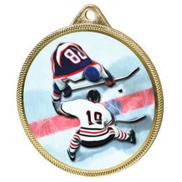 Ice Hockey Colour Texture 3D Print Gold Medal