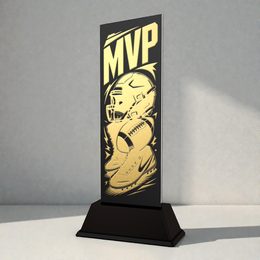 Shadowline American Football MVP Trophy – Stainless Steel Award