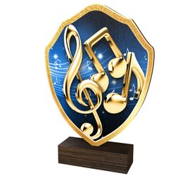 Arden Music Real Wood Shield Trophy