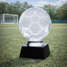 Empire 3D Crystal Football Trophy