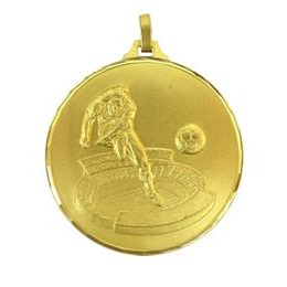 Diamond Edged Football Striker Gold Medal