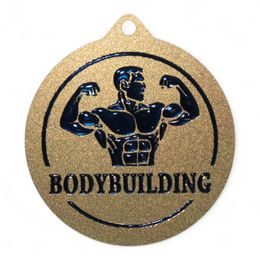 Quantum Men's Bodybuilding Stainless Steel Medal