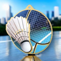 Aurum Badminton Stainless Steel Medal