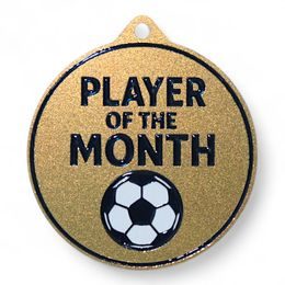 Quantum Football Player of the Month Stainless Steel Medal