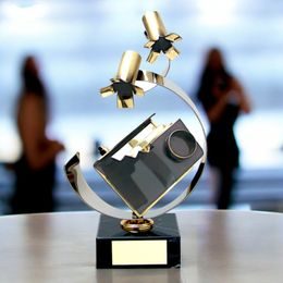 Ignite Photography Camera Handmade Metal Trophy
