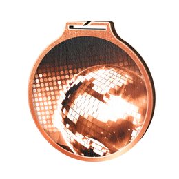 Habitat Classic Dance Glitterball Bronze Eco Friendly Wooden Medal