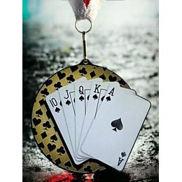 Rincon Classic Playing Cards Black Acrylic Medal