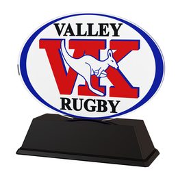 Rugby Custom Club Logo Acrylic Award