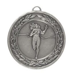 Ladies Athletics Silver Running Medal