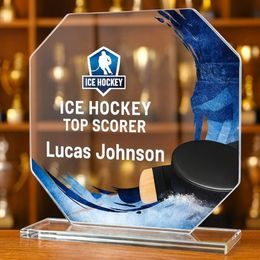 Hopper Ice Hockey Glass Award