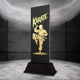 Shadowline Karate Male Trophy – Stainless Steel Award