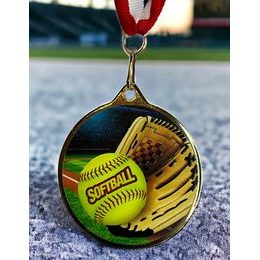 Hercules Texture Print Softball Medal