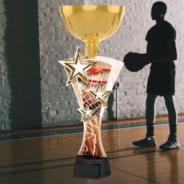 Triple Star Basketball Gold Trophy Cup