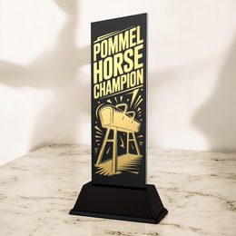Shadowline Pommel Horse Champion Trophy – Stainless Steel Award