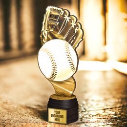 Frontier Classic Real Wood Baseball Trophy