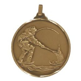 Diamond Edged Angling Fishing Bronze Medal