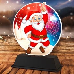 Santa Dancing Glitterball Christmas Trophy