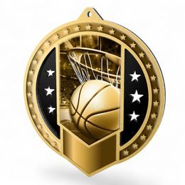Sentinel Classic Basketball Stainless Steel Medal