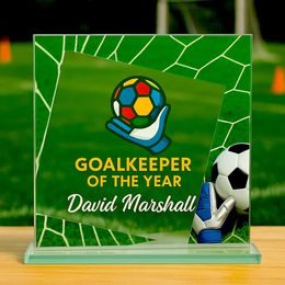 Eloise Football Goalkeeper Full Colour Printed Glass Award