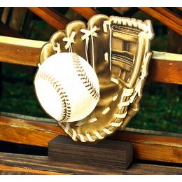 Sierra Classic Baseball Mitt Real Wood Trophy