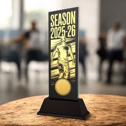 Shadowline Football Male Season 2025-26 Trophy – Stainless Steel Award