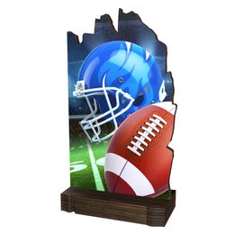 Shard American Football Eco Friendly Wooden Trophy