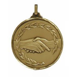 Diamond Edged Handshake Bronze Medal