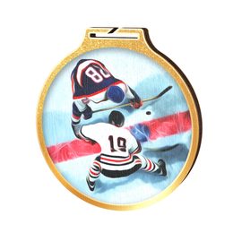 Habitat Ice Hockey Gold Eco Friendly Wooden Medal