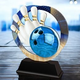 Onyx Stainless Steel Tenpin Bowling Trophy