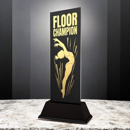 Shadowline Gymnastics Floor Champion Trophy – Stainless Steel Award