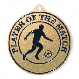 Quantum Football Player of the Match Stainless Steel Medal