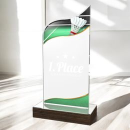 United Badminton Acrylic Wood Fusion Trophy