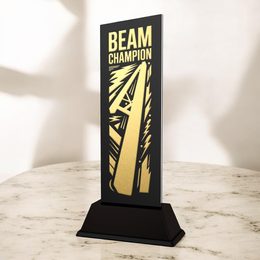 Shadowline Gymnastics Beam Champion Trophy – Stainless Steel Award