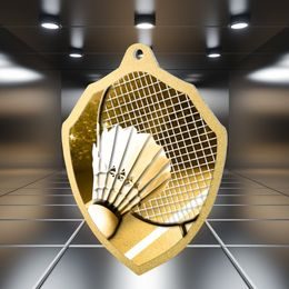 Molton Classic Badminton Stainless Steel Shield Medal