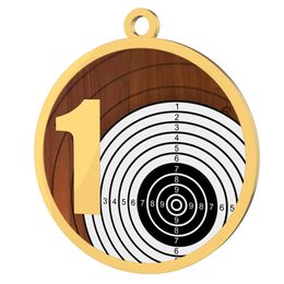 Target 1st Place Printed Gold Shooting Medal