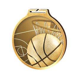 Habitat Classic Basketball Gold Eco Friendly Wooden Medal