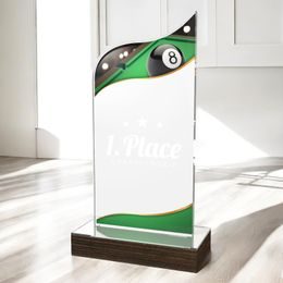 United Pool Acrylic Wood Fusion Trophy