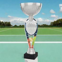 Napoli Tennis Racket Silver Trophy Cup