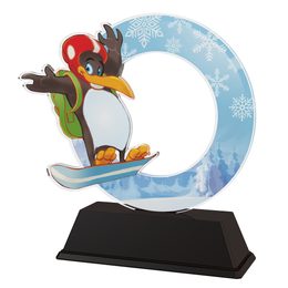 Penguin Childrens Snowboarding Trophy