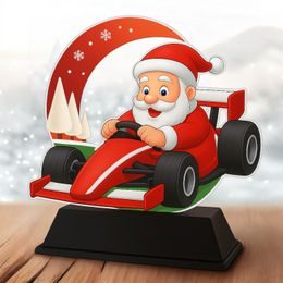 Santa Motor Racing Christmas Trophy