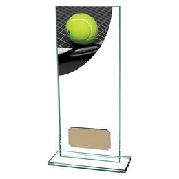 Colour Curve Jade Glass Tennis Trophy