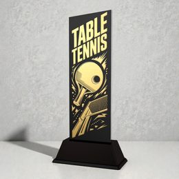 Shadowline Table Tennis Trophy – Stainless Steel Award