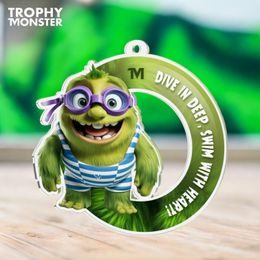 "Splashter" The Swimming Trophy Monster Inspire Medal