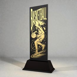 Shadowline Female Basketball Trophy – Stainless Steel Award