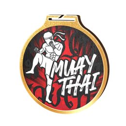 Habitat Muay Thai Gold Eco Friendly Wooden Medal