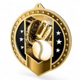 Sentinel Classic Baseball Stainless Steel Medal