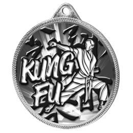 Kung Fu Classic Texture 3D Print Silver Medal