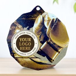 Dodeca Boxing Stainless Steel Logo Insert Medal